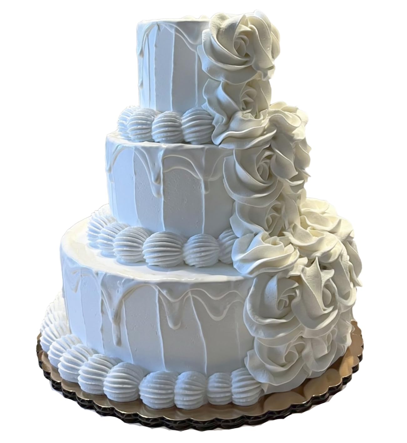 Artificial Fake Cupcakes & Cakes for Display - 3 Tier Wedding Cake Decorations - Faux Dessert Food Props for Home Kitchen & Party Decor - Perfect for Wedding Centerpieces, Birthday Displays, and Bakery Window Decor
