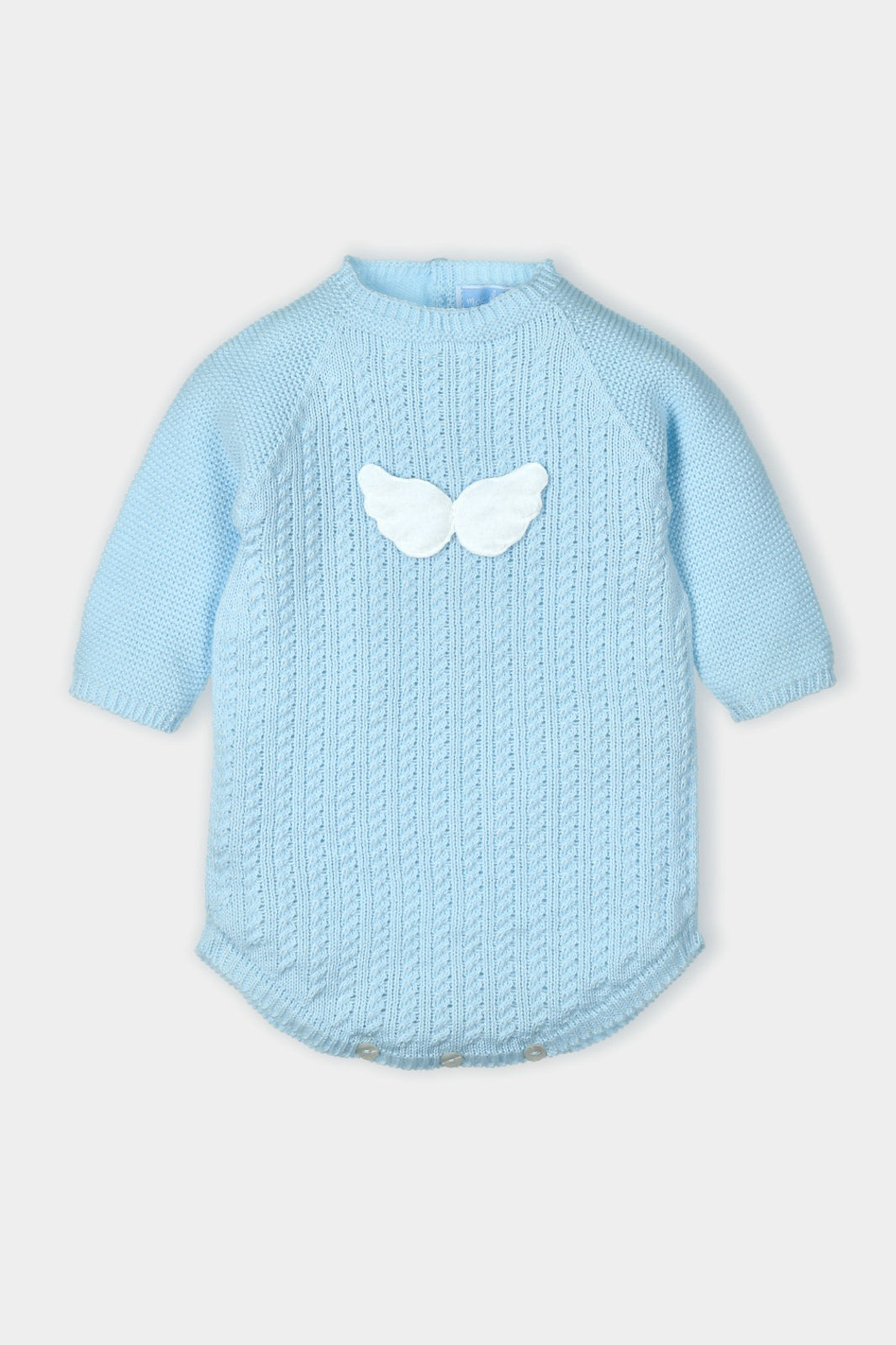 Yael Knitted Angel Wings Romper - Soft Baby Jumpsuit for Newborns & Infants | Perfect for Photo Shoots, Baptisms & Special Occasions