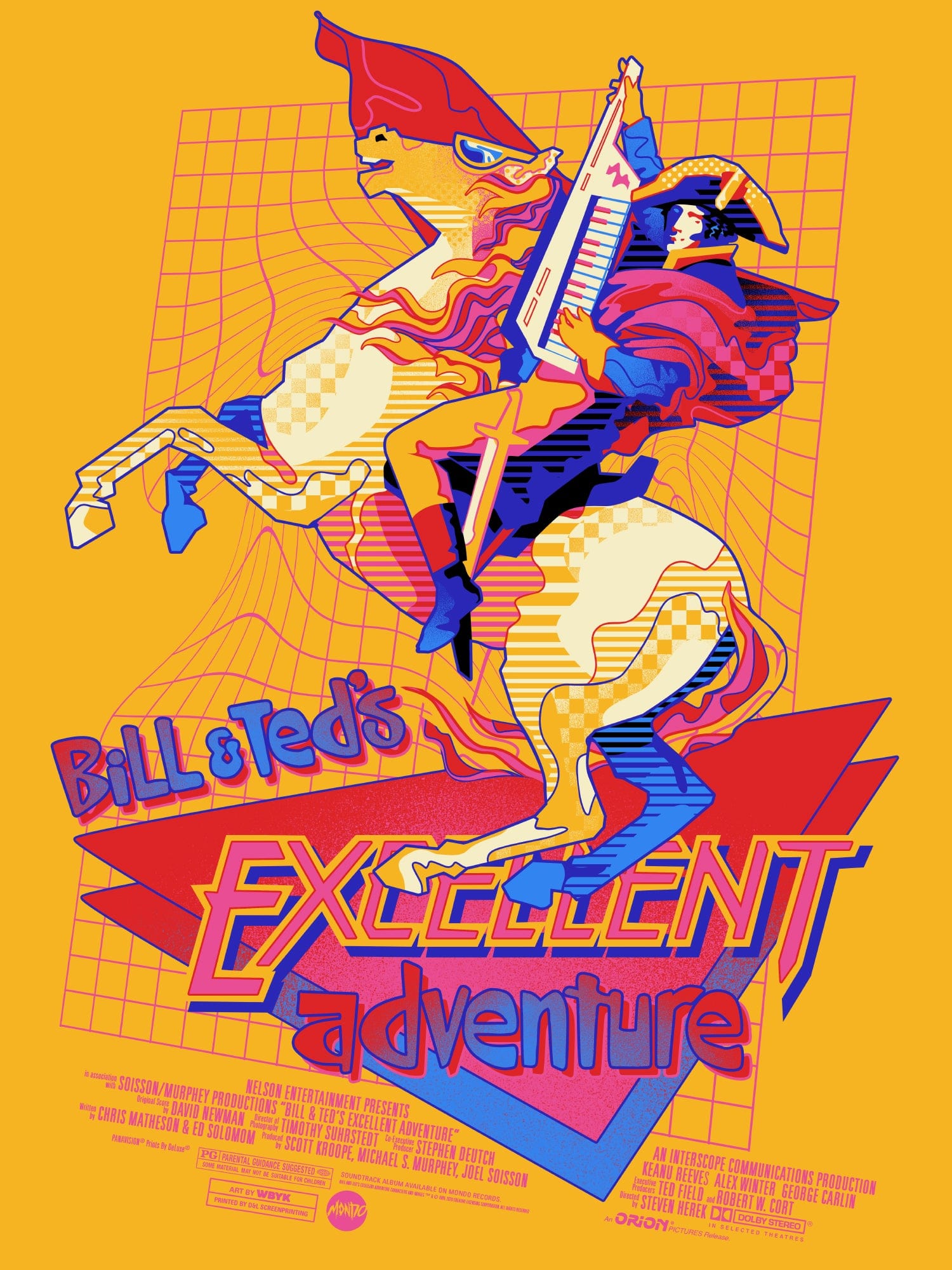Bill & Ted's Excellent Adventure Movie Poster - Vintage 80s Film Wall Art Decor for Home, Office & Dorm Room