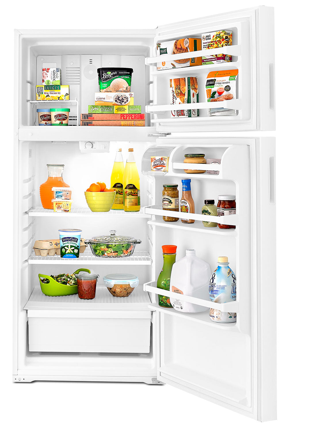 Amana 14.3 Cu. Ft. White Top Freezer Refrigerator ART104TFDW - Energy Efficient Kitchen Appliance for Home, Apartment & Office Use