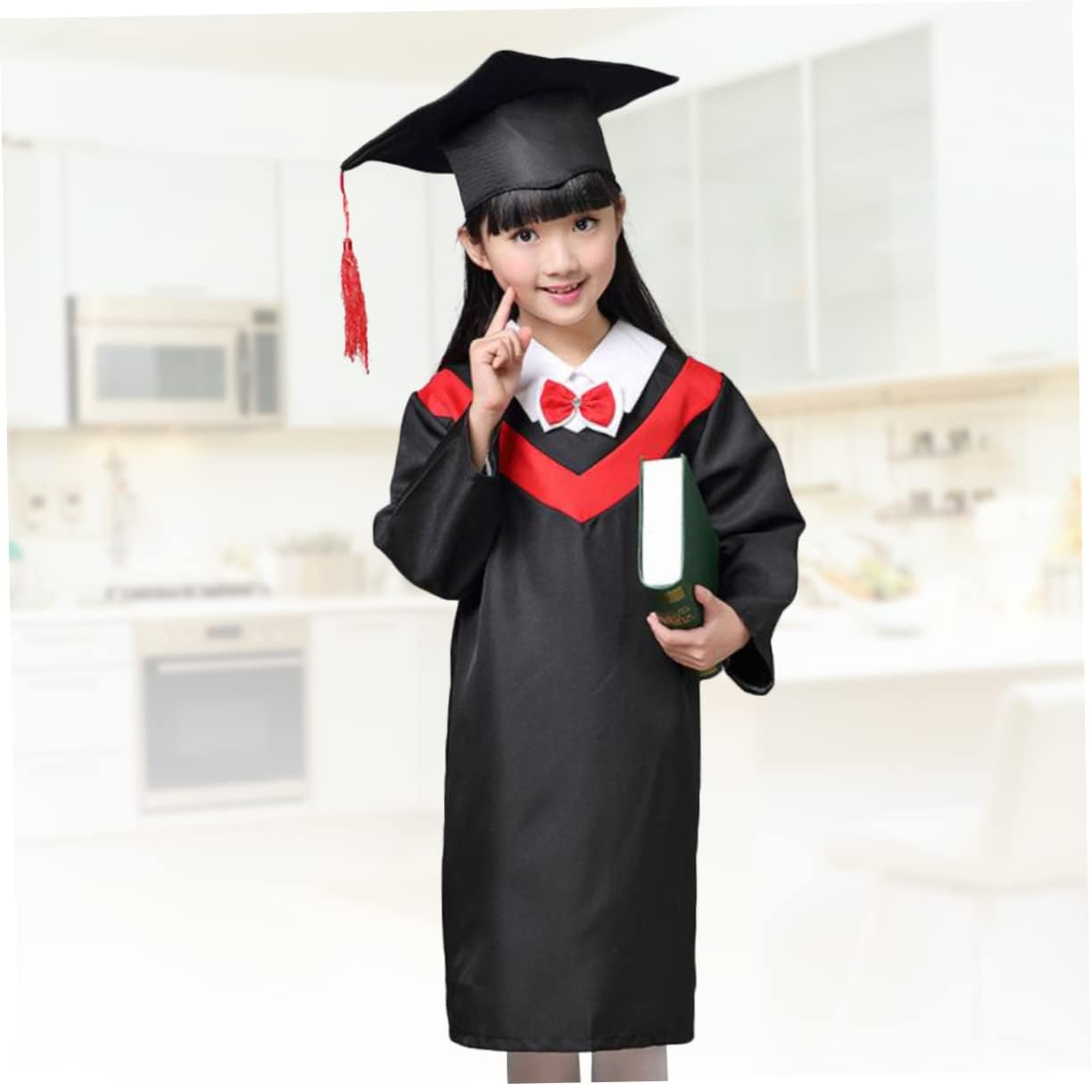KESYOO Kids Graduation Gown & Cap Set - Children's Graduation Robe Costume for Kindergarten & Elementary School Ceremonies - Perfect for Graduation Photos, Cosplay & School Events
