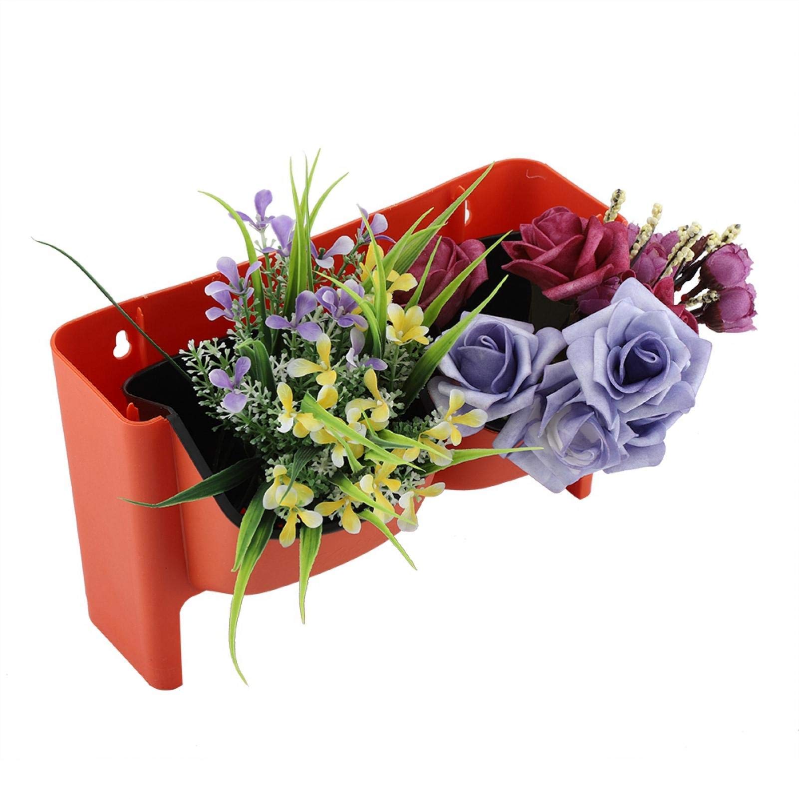 Heat Resistant Resin Flower Pot for Succulents - Eco-Friendly Garden & Home Decor Planter (Rose Red) - Perfect for Indoor Plants, Outdoor Gardening, and Office Decor