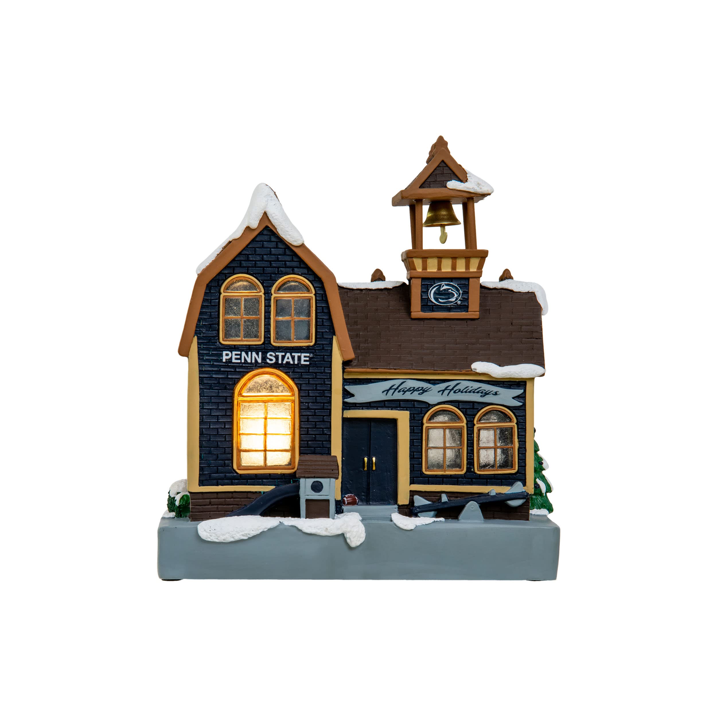 FOCO NCAA Team Logo Light Up Collectible Resin Holiday Village House - Perfect for Christmas Decorations, Sports Fan Gifts & Home Display