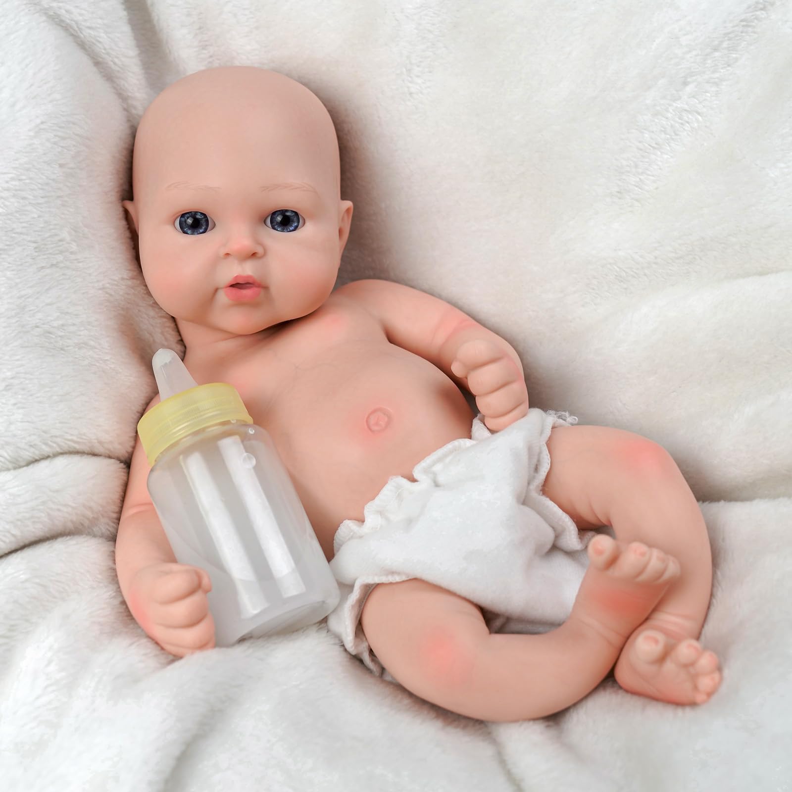 Lifelike Reborn Baby Doll 12 Inch Girl - Realistic Silicone Full Body Soft Flexible Limbs with Accessories - Perfect Gift for Girls, Collectors & Therapy Use - Playtime, Nursery Decor & Emotional Support Doll