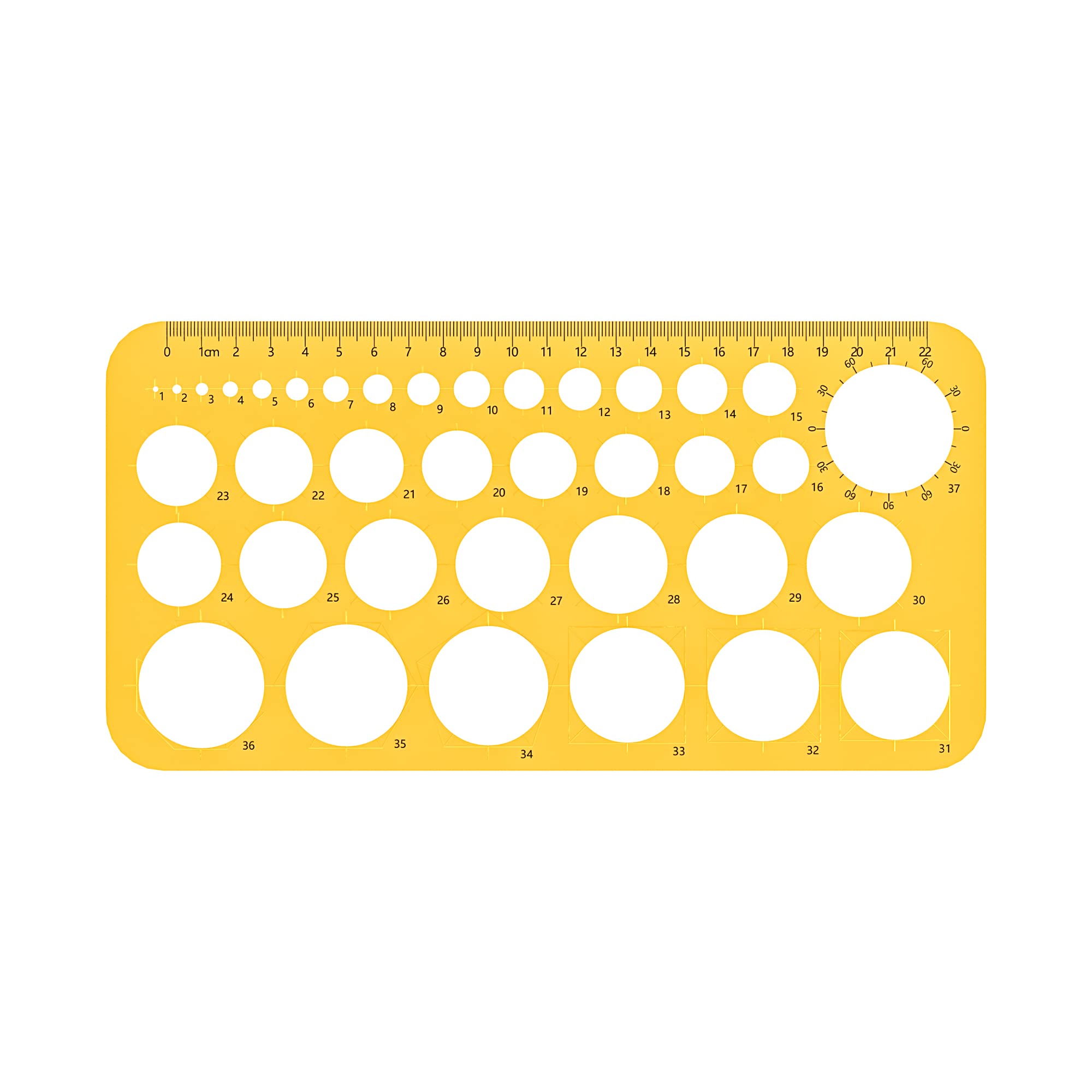 RZDEAL Circle Stencil Template Set - 1mm to 37mm Round Drawing Tool for Artists, Designers & Crafters | Perfect for Sketching, Scrapbooking, DIY Projects & Wall Art