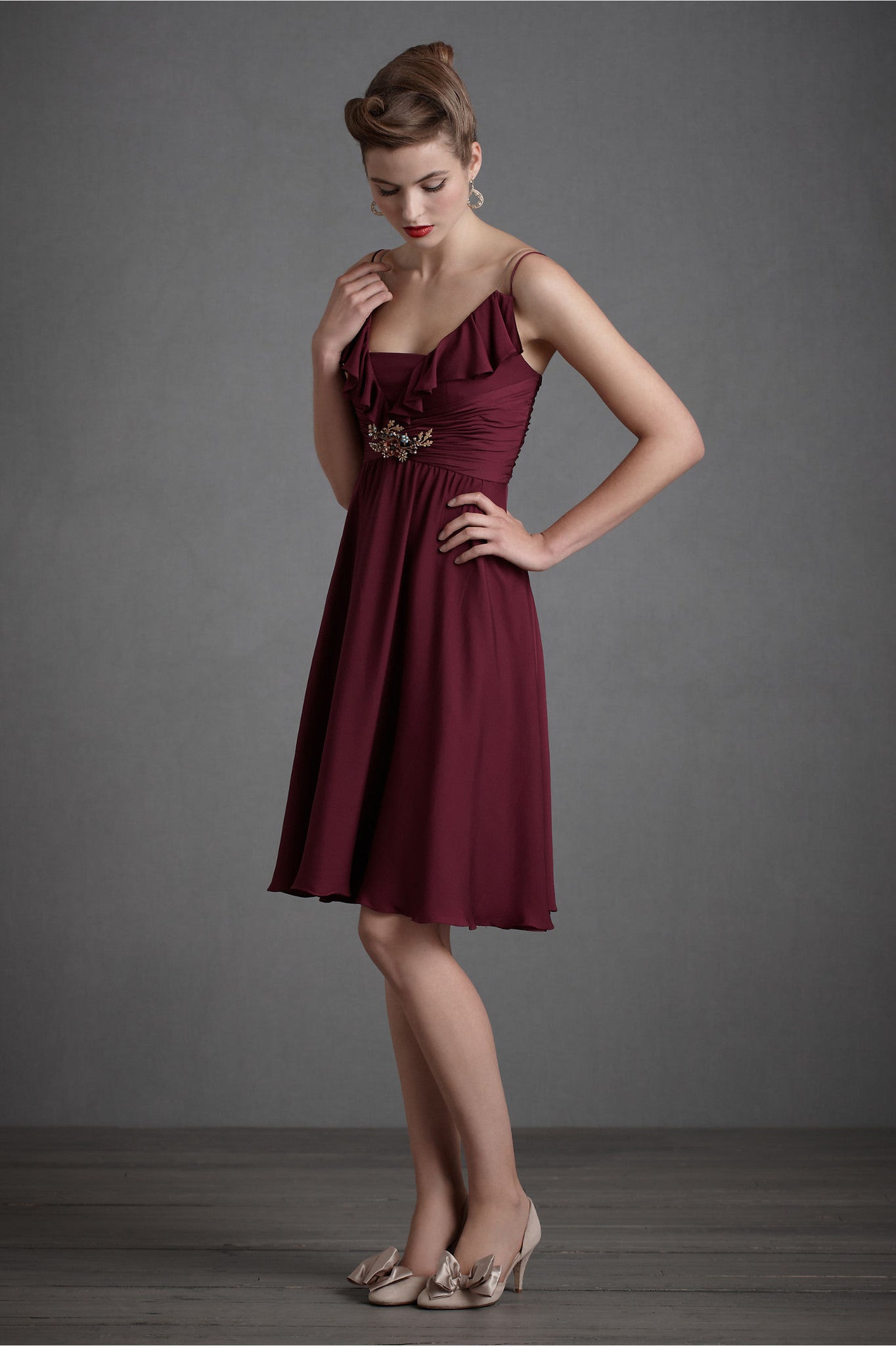 BHLDN Couplet Dress in Berry - Elegant Wedding Guest Dress for Special Occasions & Formal Events