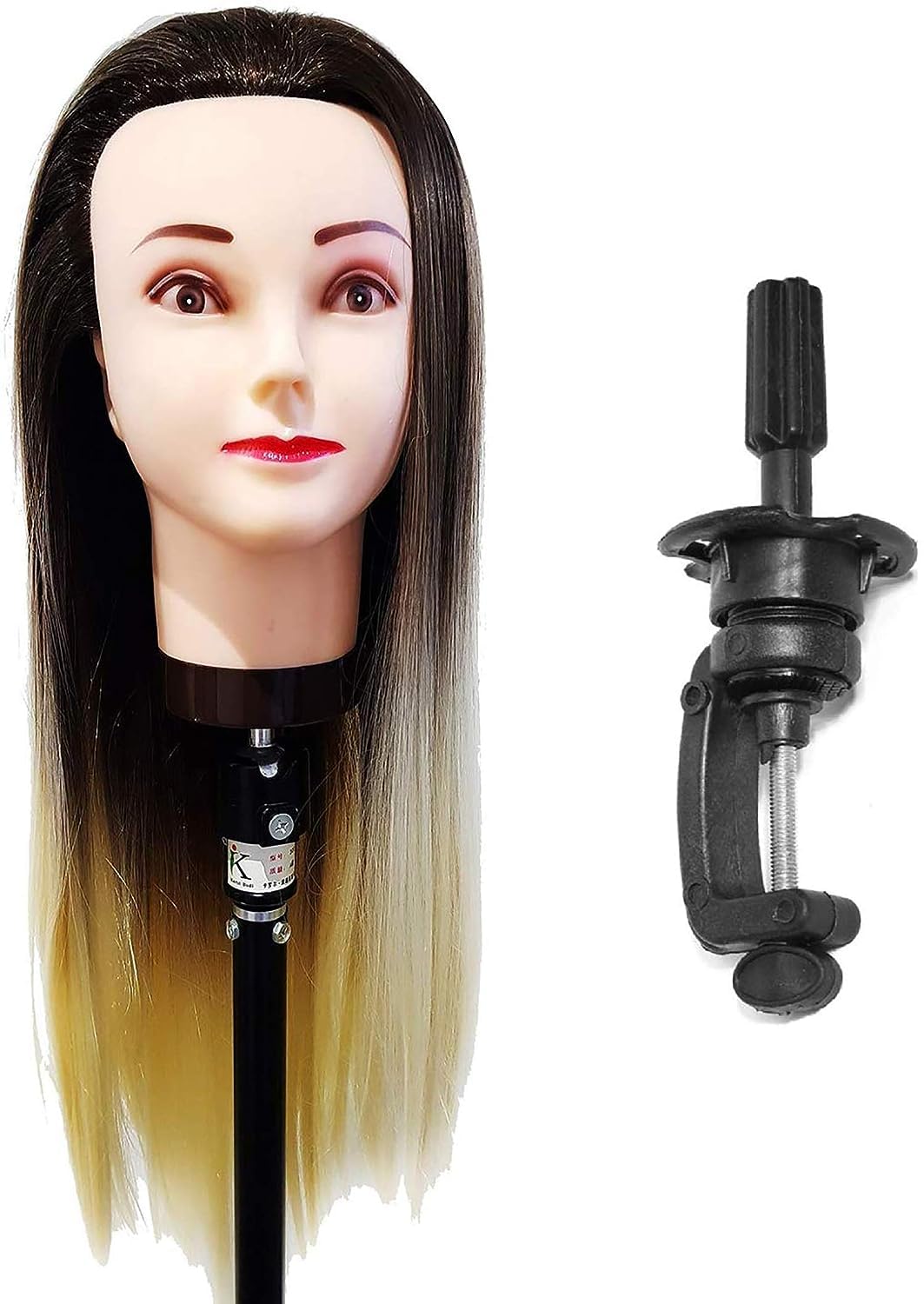 Professional Cosmetology Mannequin Head with Free Clamp Stand - Hairstyling Training Practice Head for Hairdressers & Students | Perfect for Salon Practice, Wig Styling, and Makeup Application