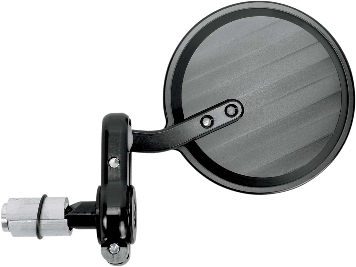 PSR Bar End Mirror - Giorgio Black Motorcycle Handlebar Mirror for Enhanced Safety and Visibility - Perfect for Cruisers, Touring Bikes, and Urban Commuting