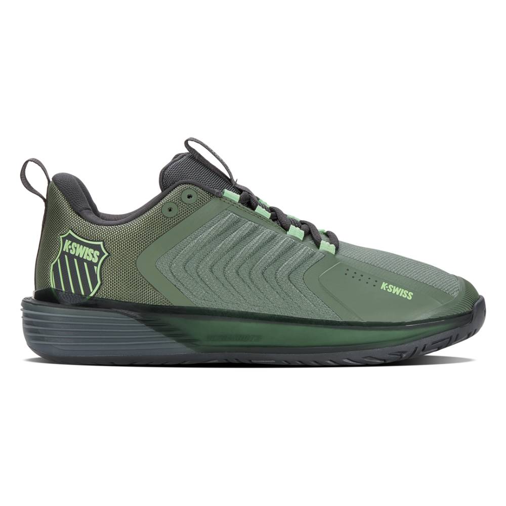 K Swiss Ultrashot 3 Men's Tennis Shoes - Lightweight Performance Court Shoes for Men, Green - Perfect for Tennis, Pickleball & Casual Wear