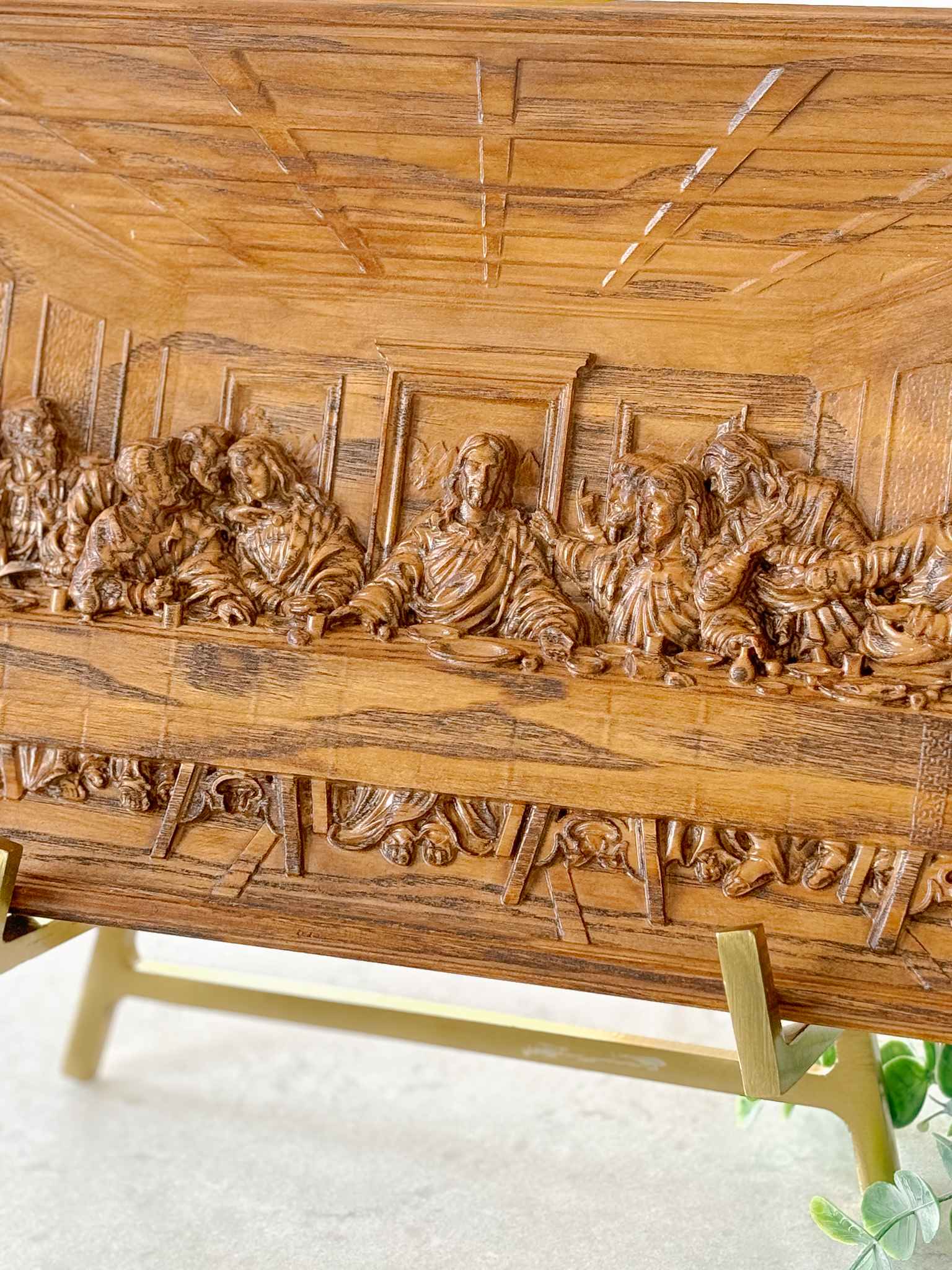 The Last Supper Wooden Plaque - Religious Home Decor Wall Art for Christian Gifts & Church Interiors - Perfect for Living Room, Bedroom & Prayer Spaces