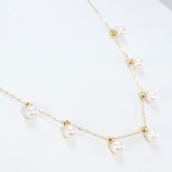 18K Yellow Gold Pearl Necklace for Women - Elegant Pearl Jewelry Gift for Wedding, Anniversary & Special Occasions