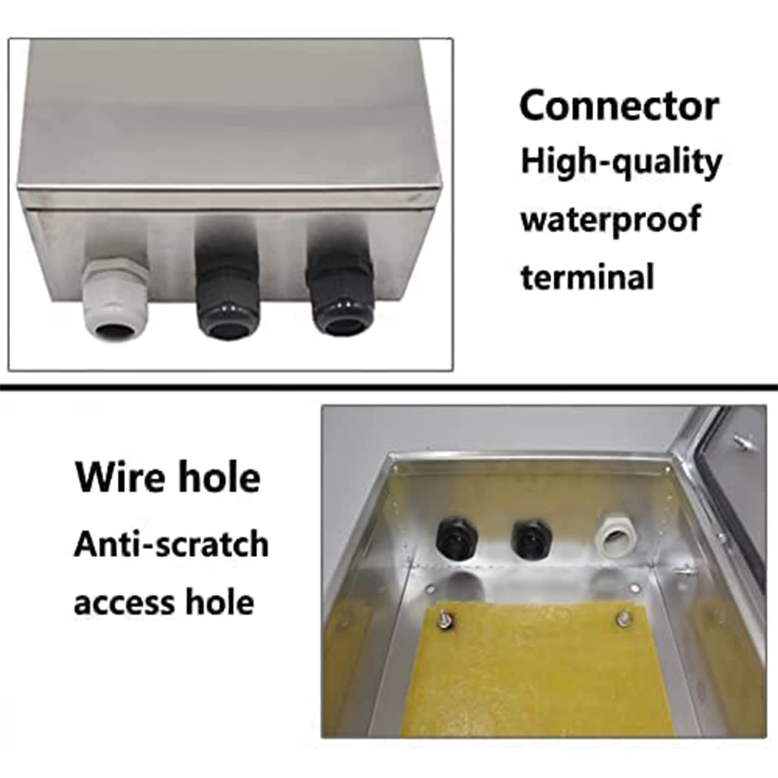 Stainless Steel Electrical Box Enclosure - IP65 Waterproof Metal Junction Box for Outdoor & Industrial Use - Wall Mounted Project Box with Lock, Cover & Mounting (24x16x8 Inch) - Ideal for Electrical Wiring, Solar Panels & Security Systems