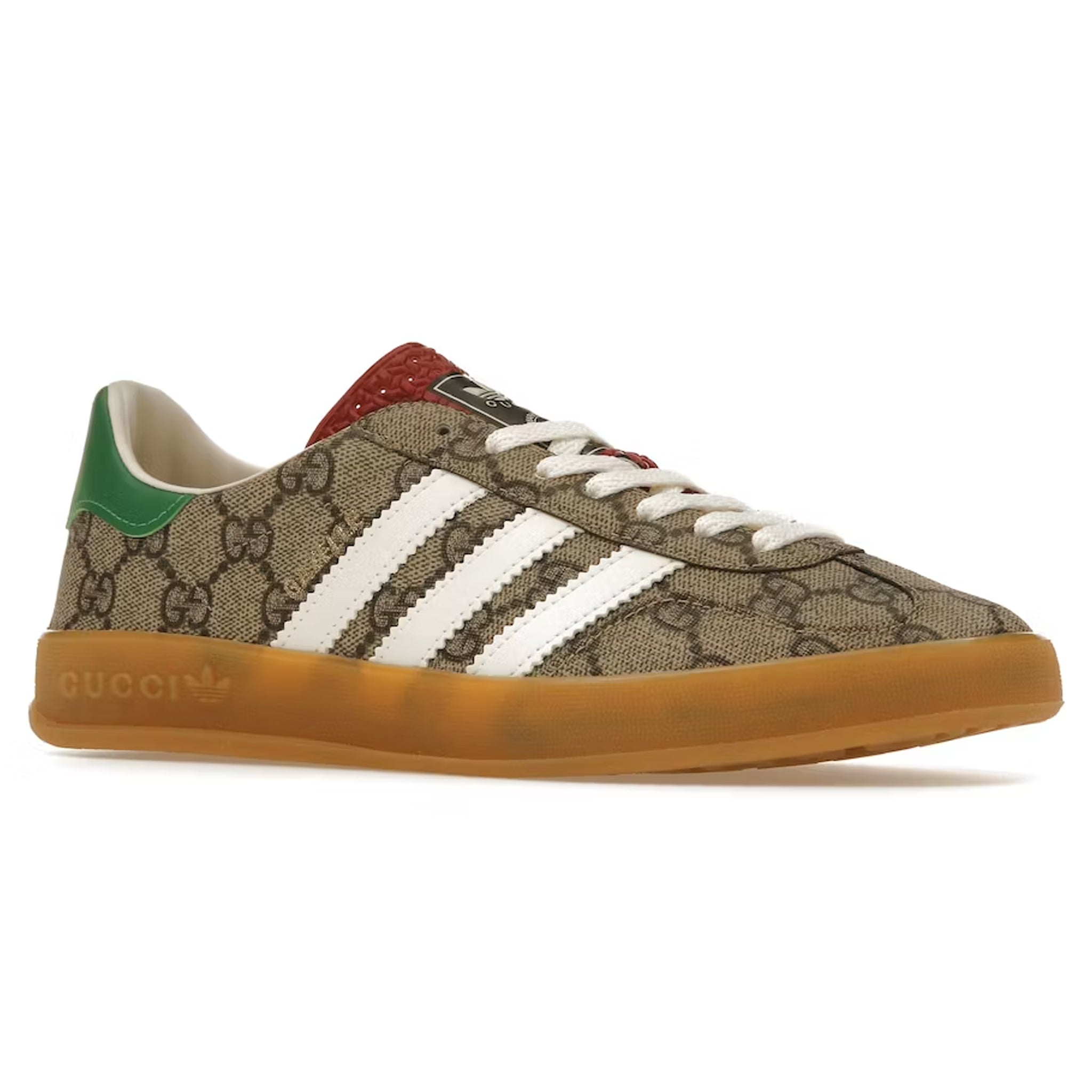 Gucci x Adidas Gazelle Sneakers - Beige GG Monogram Leather Low-Top Fashion Shoes for Women & Men | Perfect for Casual Wear, Street Style & Luxury Fashion Outfits
