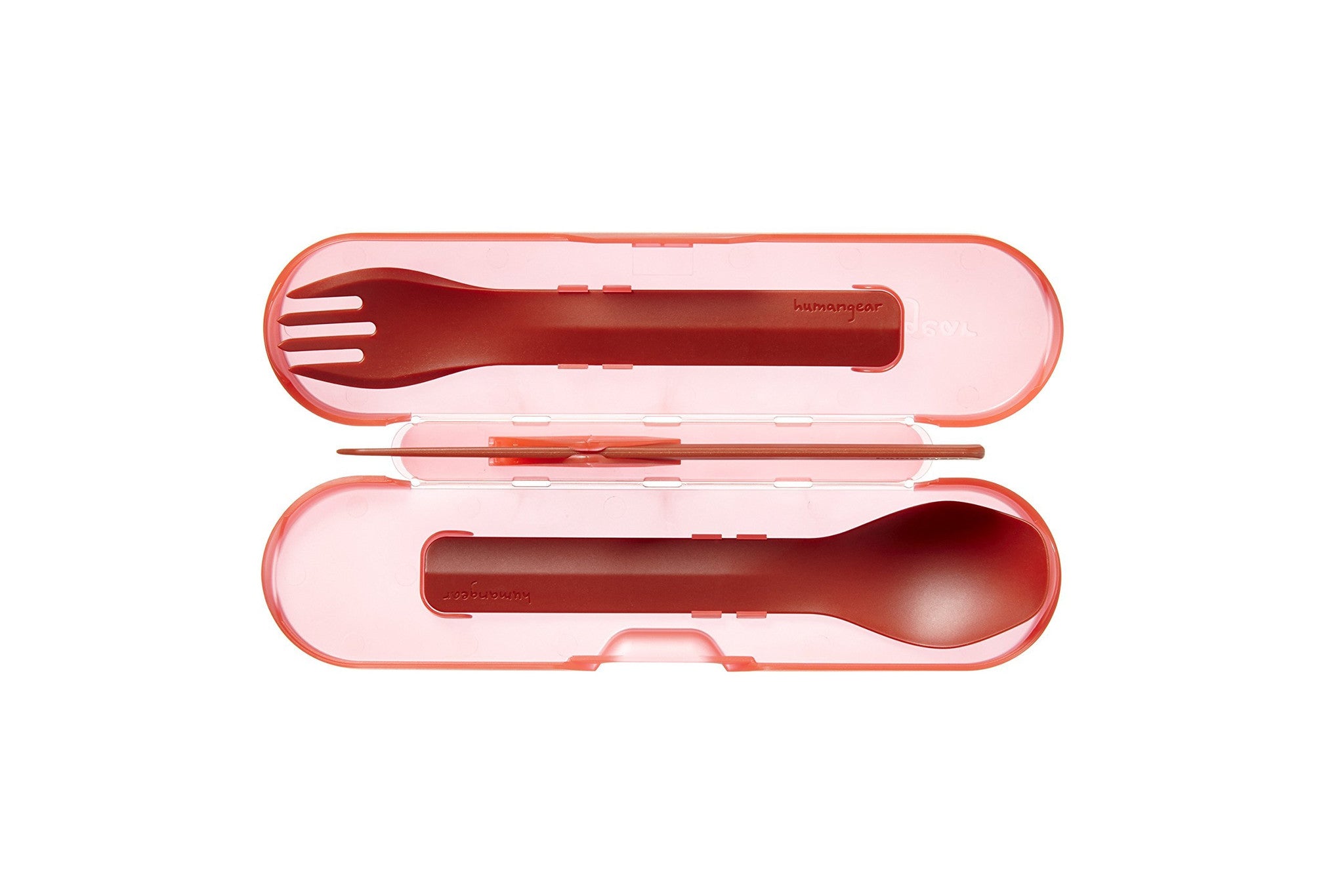 Humangear GoBites Compact Travel Utensils Set - 3-Piece Foldable Spoon, Fork & Knife for Camping, Hiking & Backpacking - Lightweight & Portable Cutlery for Outdoor Adventures, Picnics & On-the-Go Meals