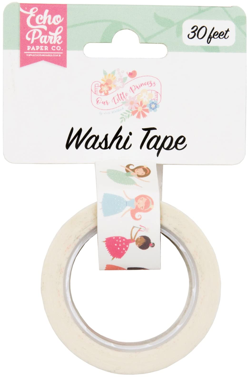 Echo Park Paper Co. Washi Tape - Princesses Collection for Scrapbooking, Journaling & DIY Crafts - Decorative Japanese Paper Tape for Gift Wrapping, Card Making & Home Decor