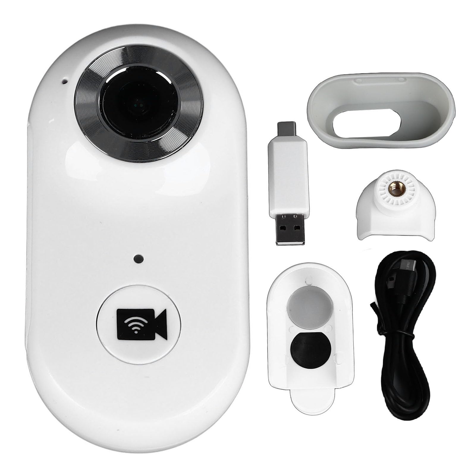 Eujgoov Micro Mini Camera - Wireless WiFi HD Action Camera, Thumb-Sized Motion Sport Camera for Outdoor Adventures, Travel Vlogging & Home Security (White)