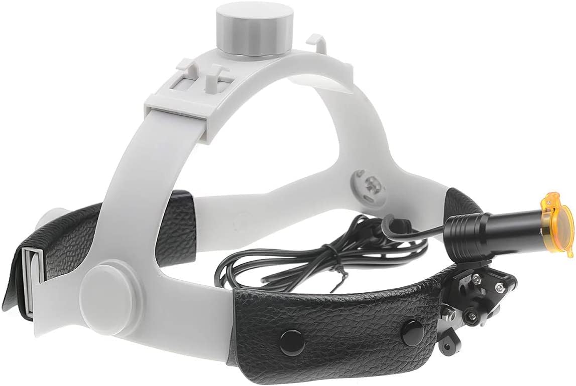 5W Portable LED Surgical Headlight - Adjustable Square Beam Headlamp with Optical Filter, Belt Clip & Battery - Perfect for Medical Procedures, Dental Work, and Detailed Repair Tasks