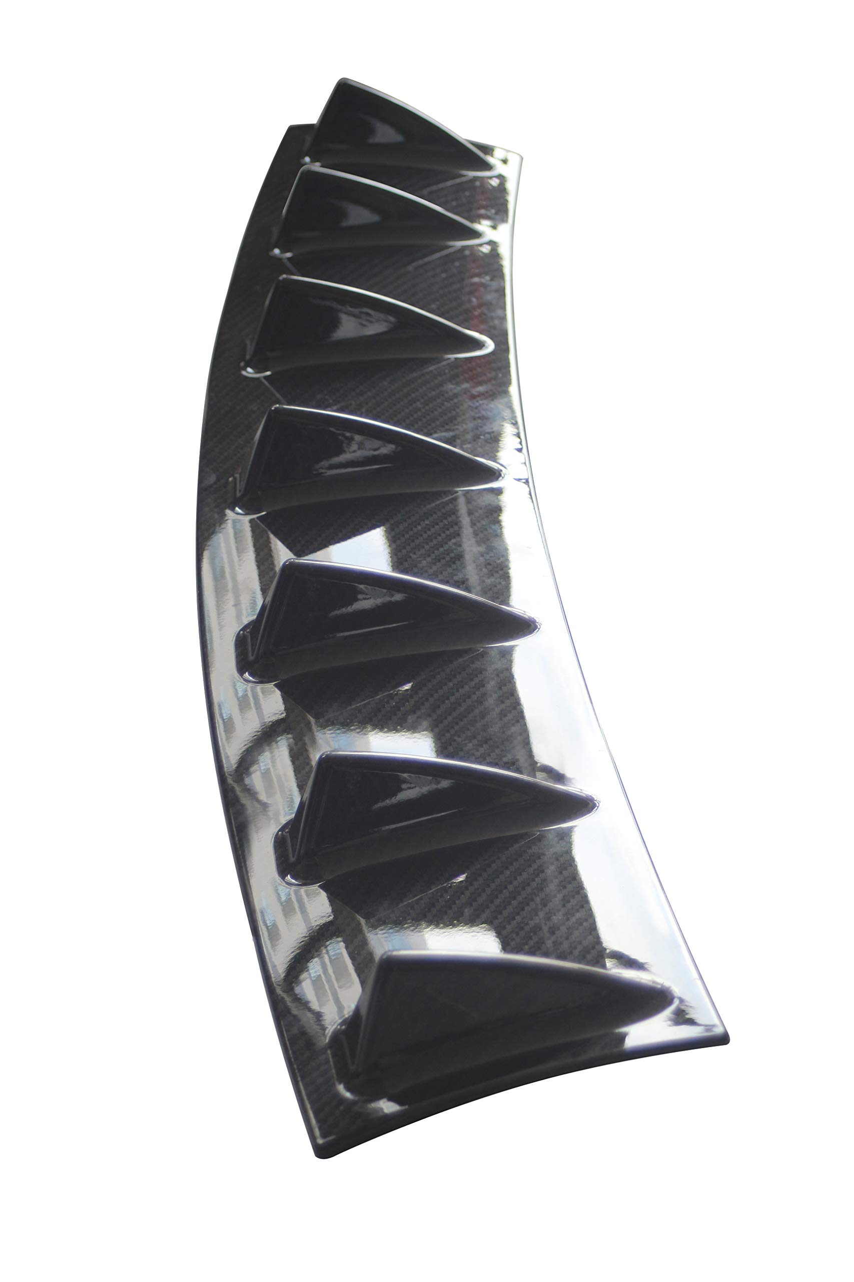 33.5 Inch Universal Car Rear Bumper Lip Diffuser - Shark Fin Style Bumper Spoiler in Carbon Fiber for Enhanced Aerodynamics & Sporty Look - Perfect for Sedans, Coupes & Hatchbacks