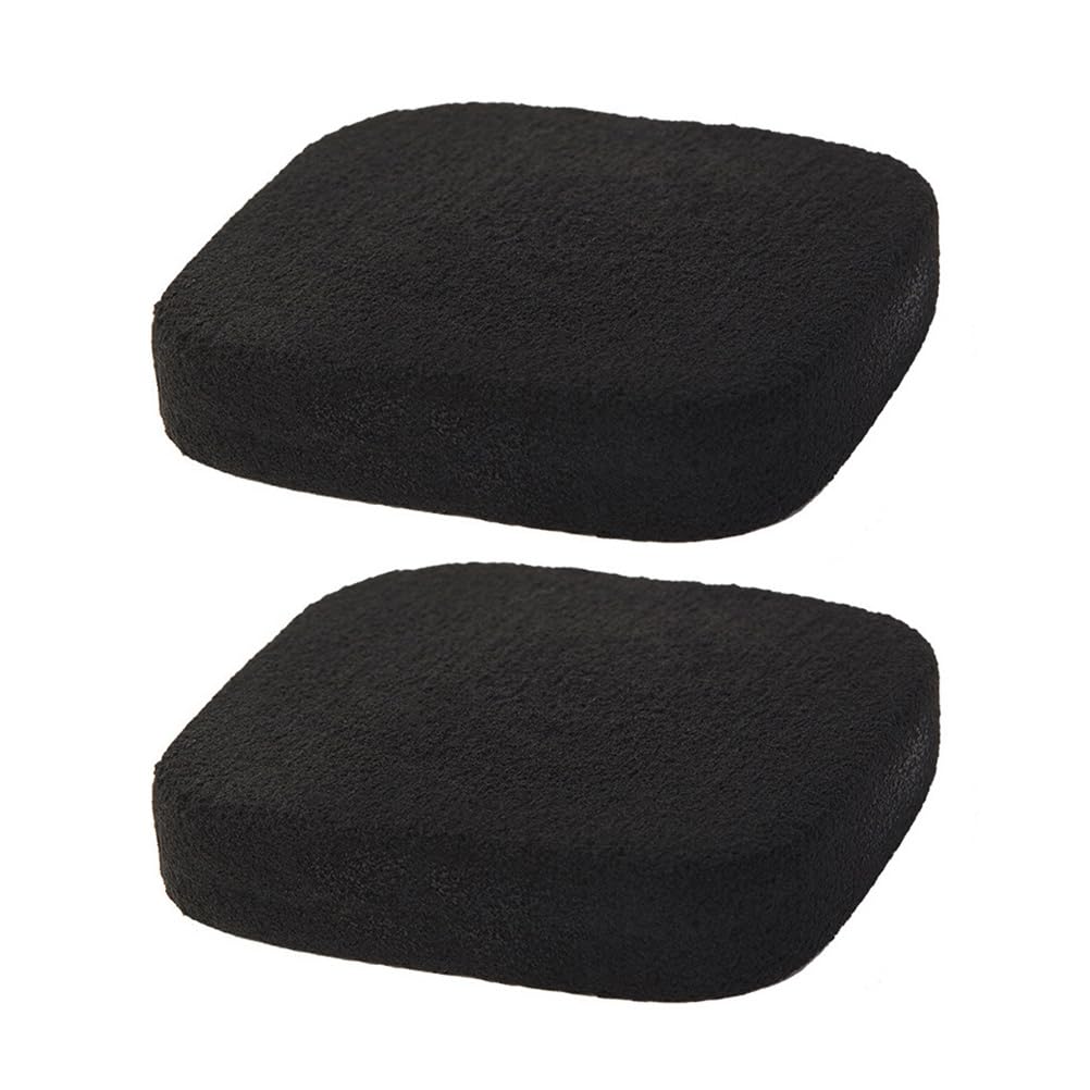 EXCEART Charcoal Facial Cleansing Sponge 2-Pack | Deep Cleaning & Exfoliating Face Puff with Makeup Remover Box | Thick Washable Facial Scrubber for Daily Skincare & Makeup Removal (Black)