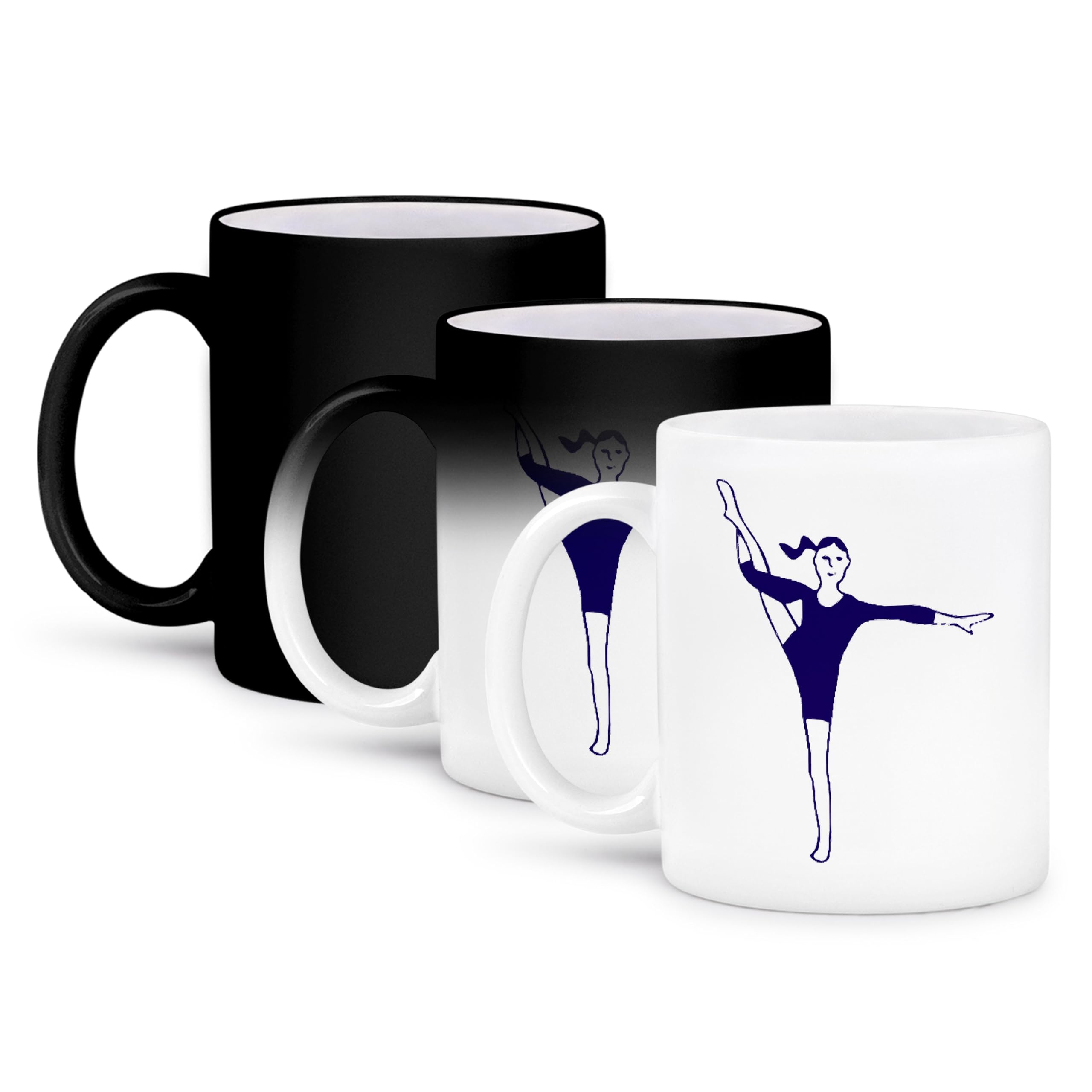 3D Rose Gymnastics The Gymnast Ceramic Coffee Mug 11 oz - Perfect for Gymnastics Lovers, Tea or Coffee Drinkers - Ideal for Home, Office, Gym & Gymnastics Competitions