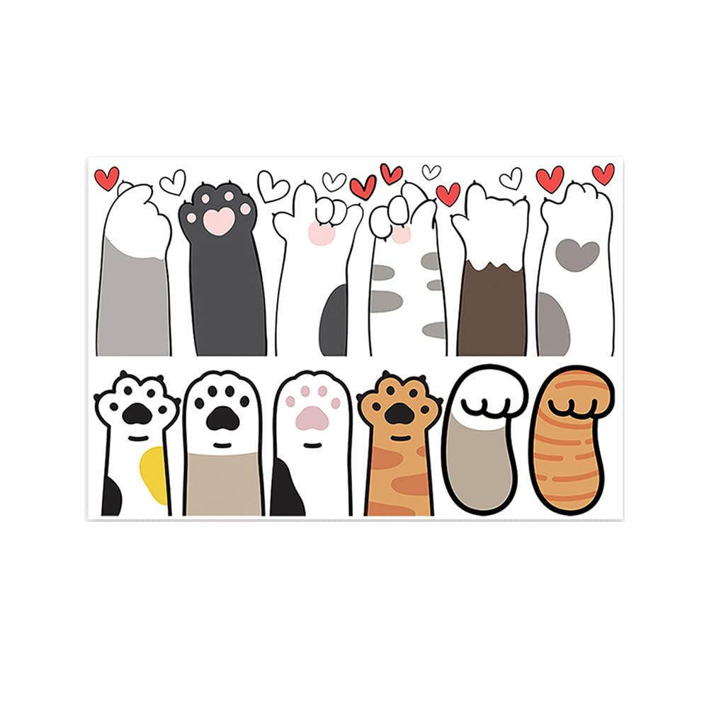 Cute Cartoon Cat & Dog Car Stickers - Waterproof Self-Adhesive Decals for Auto Body, Windows, Hood & Bumper - Funny Animal Graphics for Cars, Trucks, Laptops & Walls - Perfect for Pet Lovers & Vehicle Customization