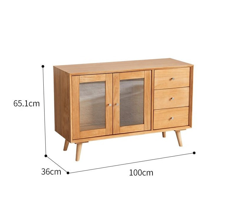 Modern Solid Wood Buffet Sideboard - Elegant Storage Cabinet for Dining Room, Living Room & Entryway - Perfect for Entertaining & Home Organization