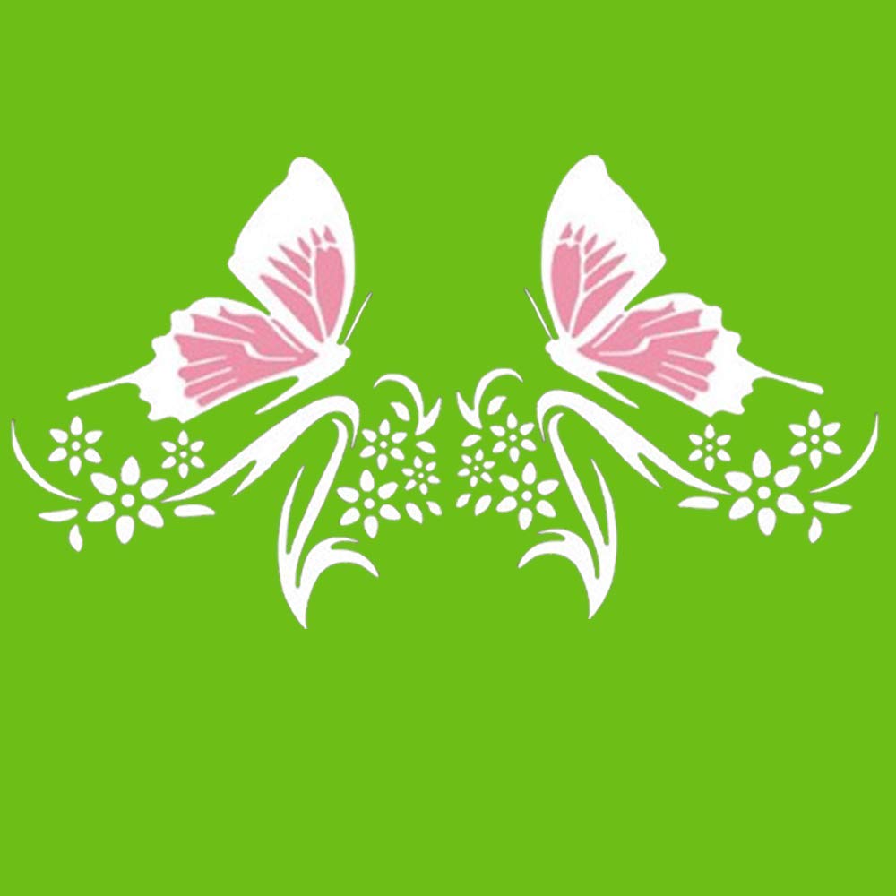 Butterfly and Flower Car Decals for Women - 1 Set Vinyl Car Stickers for Side Hood, Universal Scratch-Resistant Decals for Cars & SUVs (Pink White) - Perfect for Personalizing Your Vehicle and Hiding Scratches