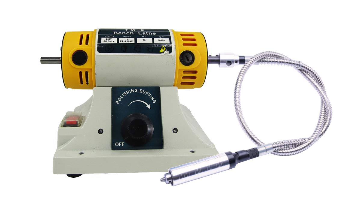 YUCHENGTECH 110V Electric Jade Grinding & Polishing Machine - Multi-Function Bench Grinder with Cutting Wheel for Jewelry, Beeswax & Stone Carving - Complete Set with Host - Perfect for DIY Jewelry Making & Gemstone Polishing
