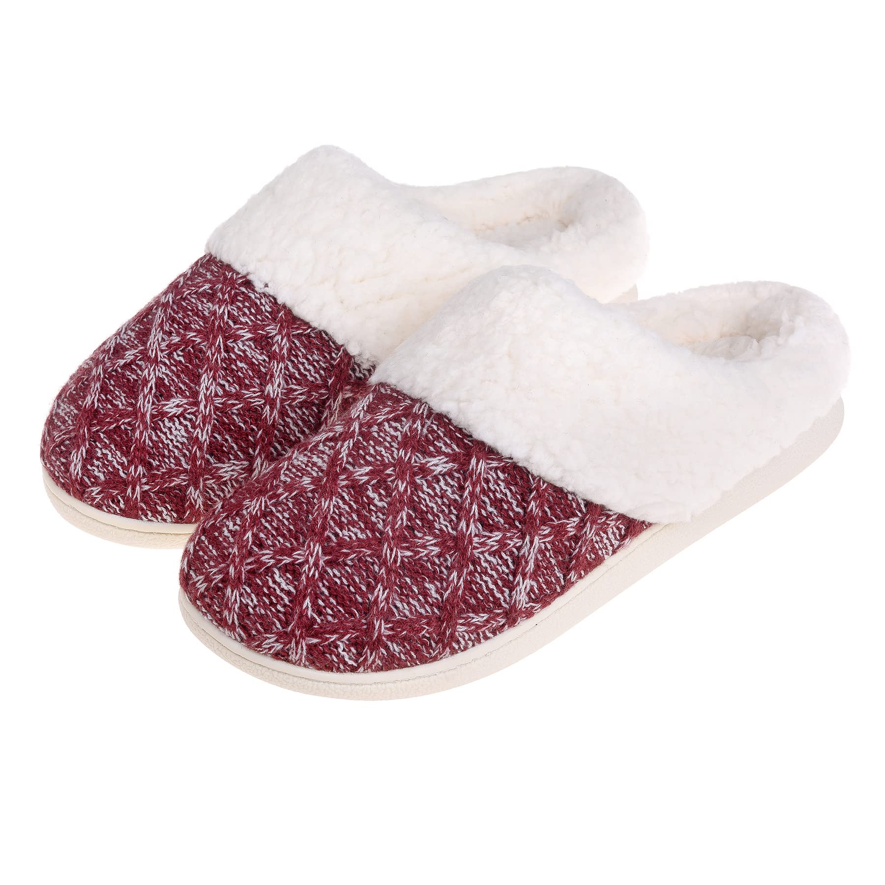 Women's Memory Foam House Slippers - Soft Fuzzy Slide-On Slippers for Ladies, Comfortable Indoor/Outdoor Bedroom Shoes - Perfect for Relaxing at Home, Lounging & Quick Errands