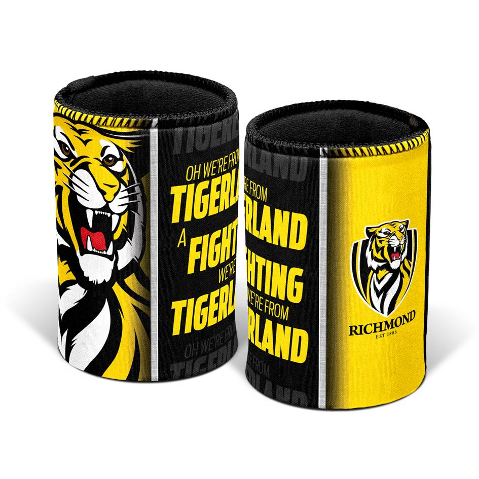 Richmond Tigers AFL Can Cooler & Stubby Holder - Insulated Beer Bottle Sleeve for AFL Games, BBQs & Outdoor Parties