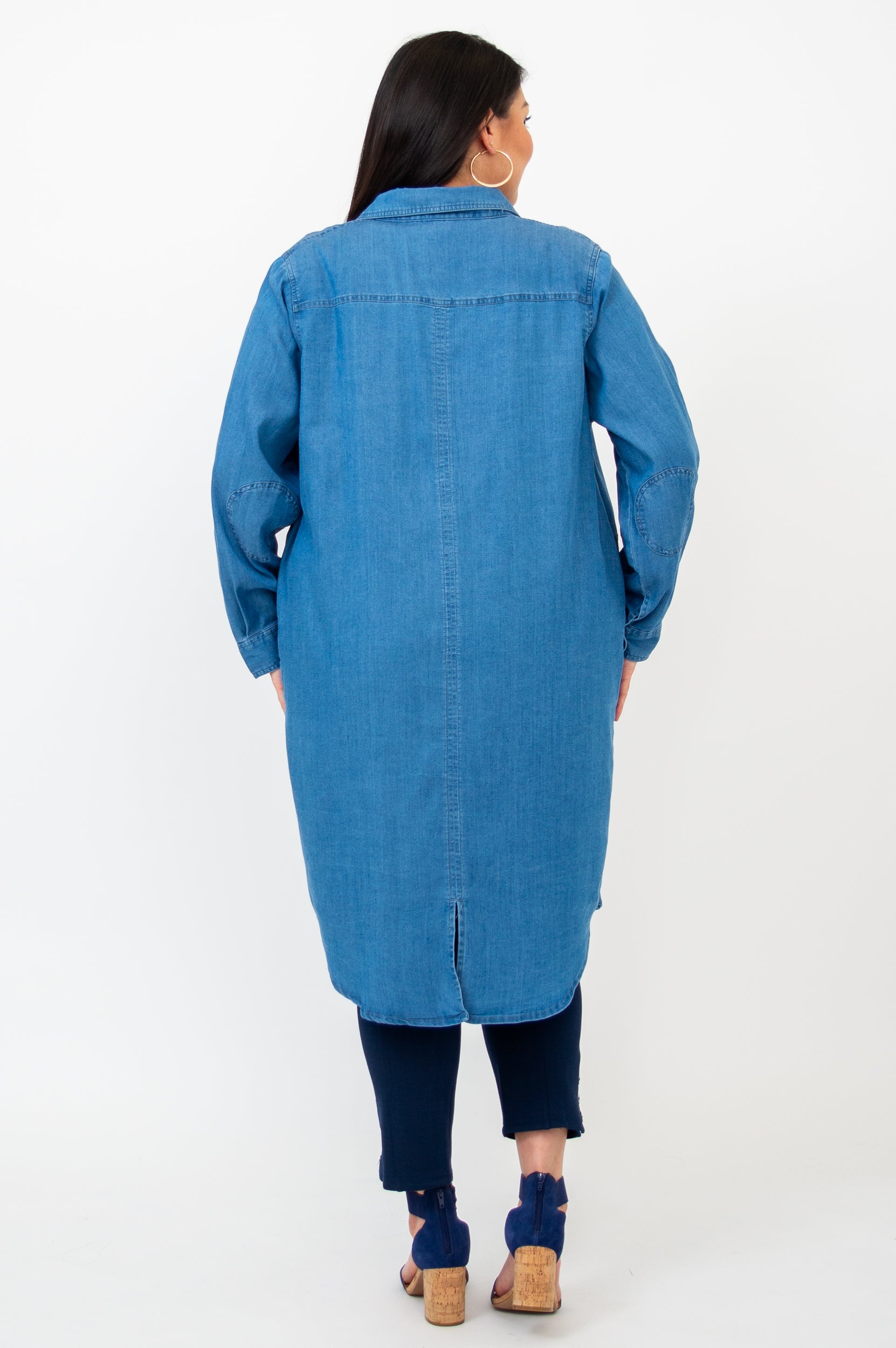Anka Duster Jacket - Soft Tencel Denim Coat for Women | Lightweight Layering Piece for Spring & Fall Fashion