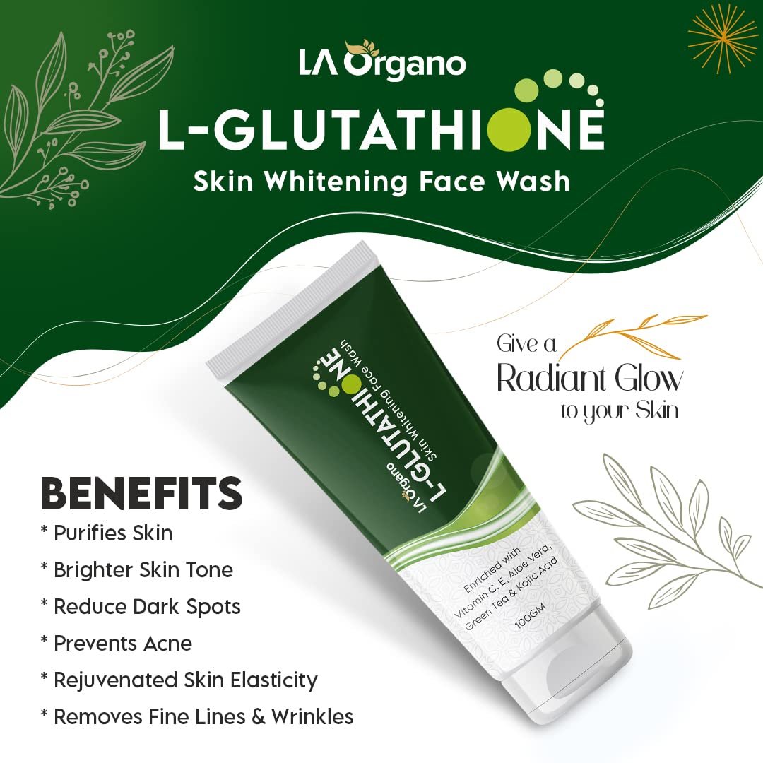 Organic Papaya Skin Whitening Cream & Glutathione Face Wash Combo Pack - Brightening & Hydrating Facial Care Set for Glowing Skin | Day & Night Use for Radiant Complexion
