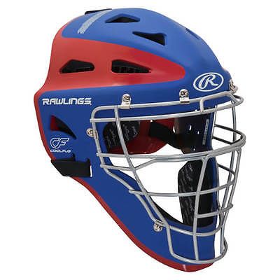 Rawlings Velo Matte 2-Tone Youth Baseball Catcher Helmet - Lightweight Protective Gear for Kids - Perfect for Little League, Training & Games