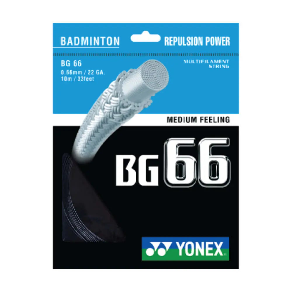 Yonex BG 66 10m Badminton String - High Performance, Durable (9 Color Options) for Professional & Recreational Players | Perfect for Tournaments & Training Sessions
