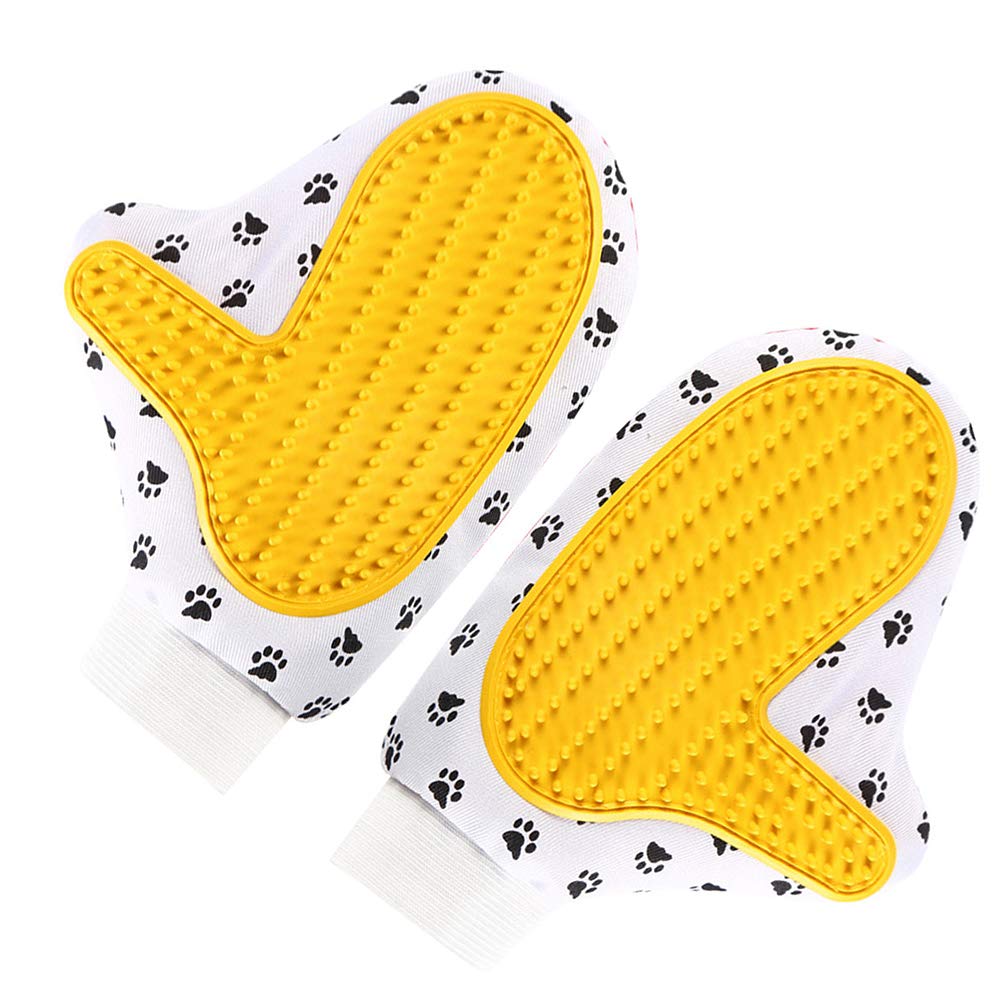 TEHAUX 2pcs Pet Bathing Gloves - Massage Brush for Grooming & Shedding Control at Home