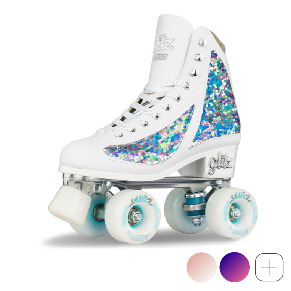 Crazy Disco Glitz Kids Adjustable Roller Skates with LED Lights - Perfect for Birthday Parties, Roller Rinks & Fun Outdoor Activities