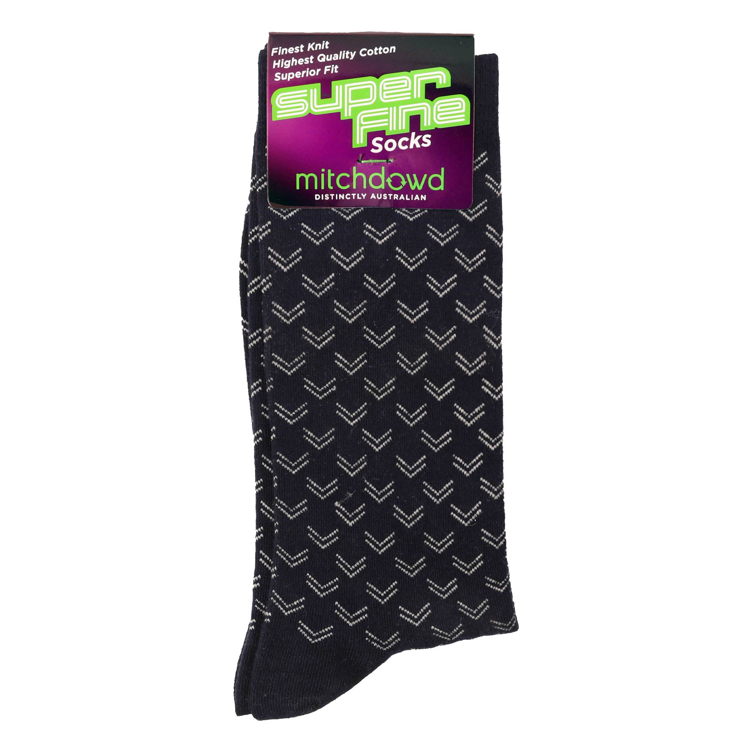 Men's Trail Running Socks - Super Soft Breathable Cotton Crew Socks for Hiking & Outdoor Activities - Navy Blue Athletic Socks for Gym, Workout & Daily Wear