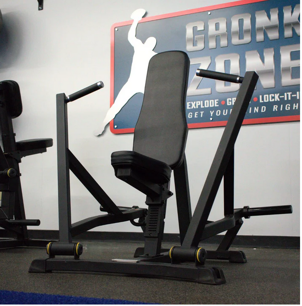 Gronk Fitness Seated Chest Press Machine - Plate Loaded Gym Equipment for Strength Training | Home & Commercial Gym Use