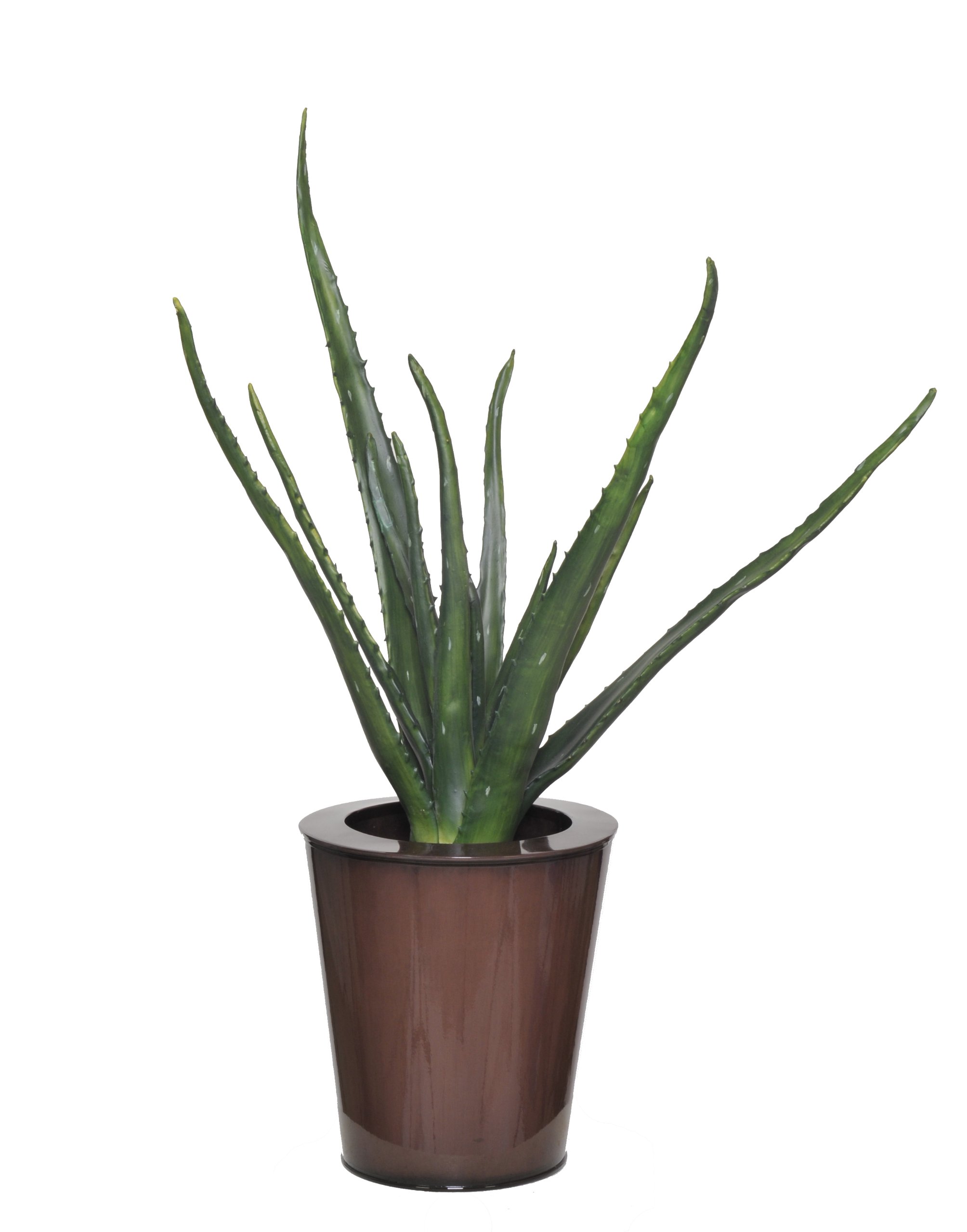 2.5-Foot Artificial Aloe Plant in Zinc Planter - Realistic Silk Houseplant for Home Decor, Office, Living Room & Indoor Greenery