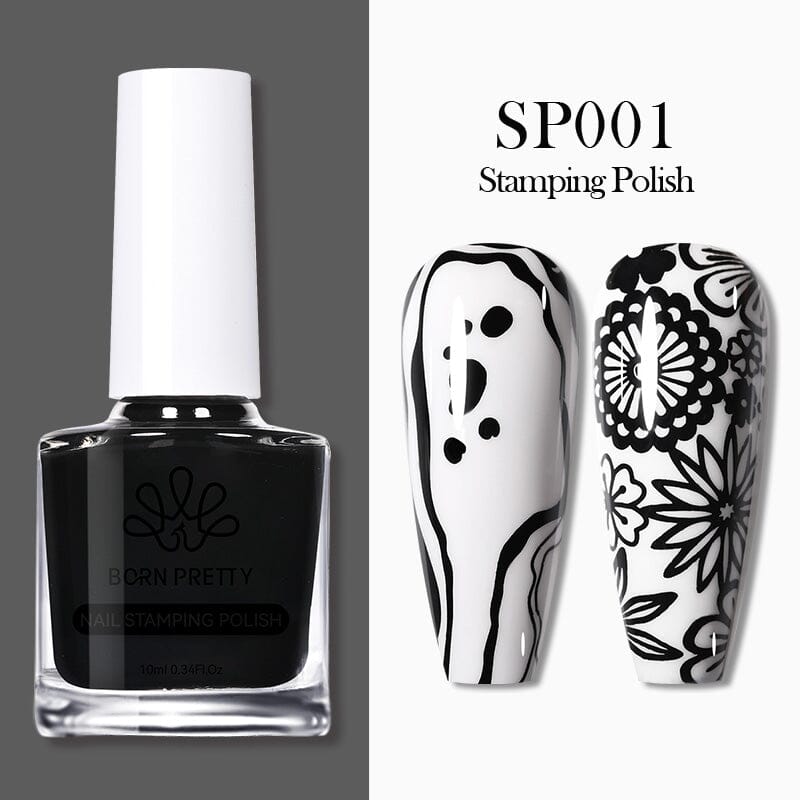 BORN PRETTY 10ml Nail Stamping Polish - Long Lasting, High Pigment Nail Art Polish for Professional Salon & DIY Home Manicure - Perfect for Nail Art Designs, Special Occasions & Gift Giving