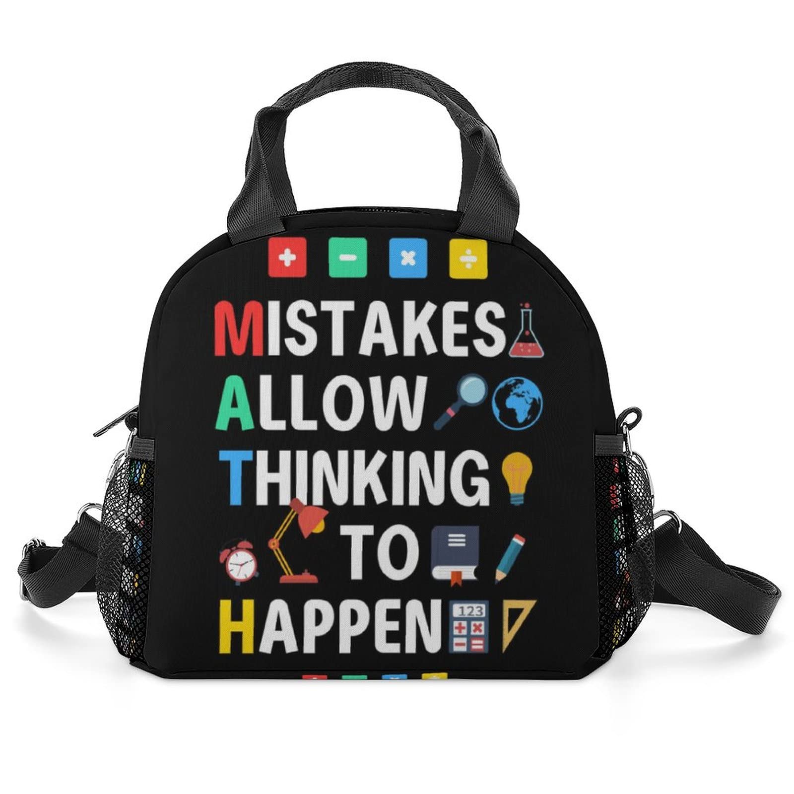 Funny Math Teacher Lunch Box - Insulated Durable Reusable Cooler Tote Bag for School, Work, College & Outdoor Activities - Perfect for Teachers, Students & Office Professionals