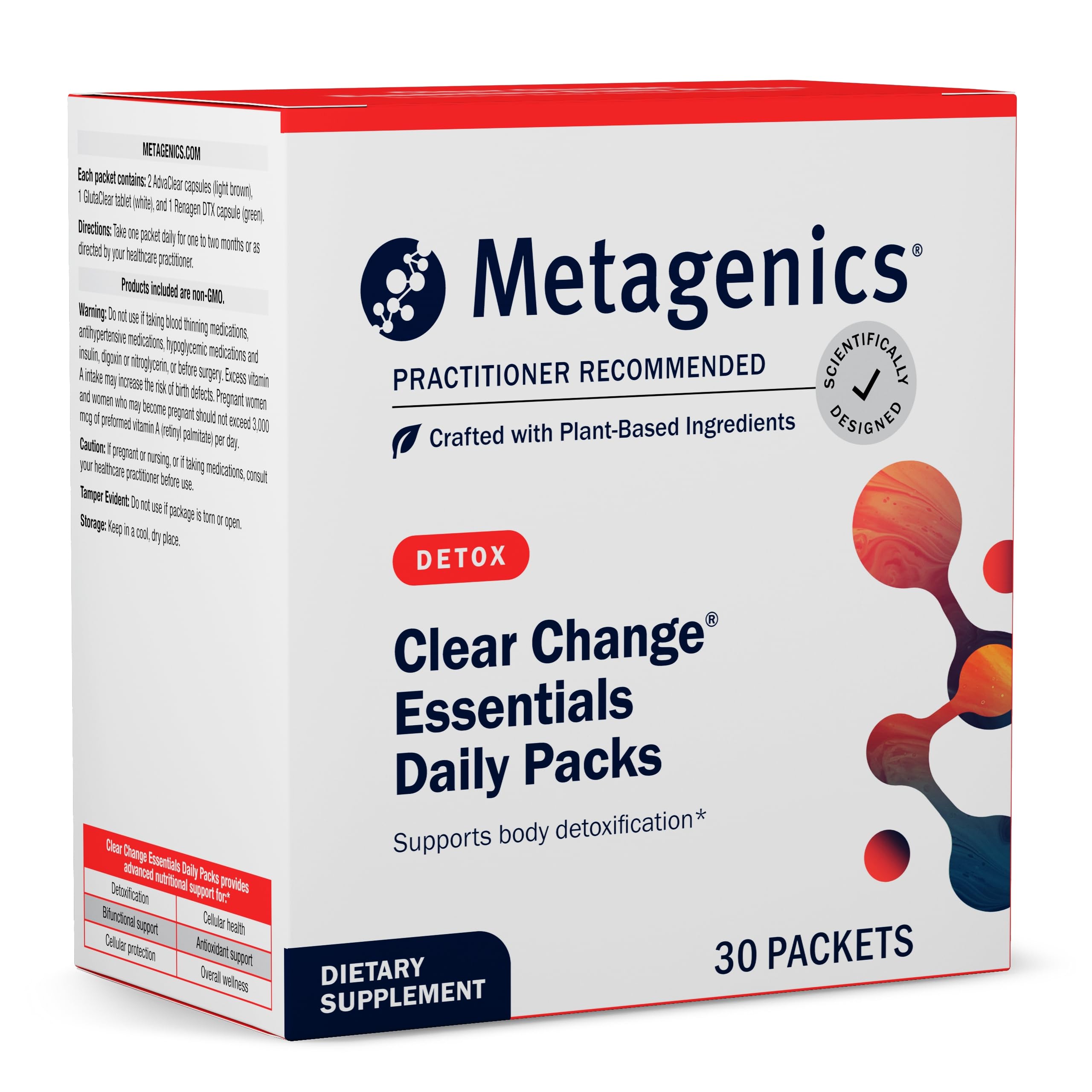 Metagenics Clear Change Daily Essentials - 30 Packets | Detox & Cleanse Supplement for Daily Wellness | Supports Liver Health & Digestion | Ideal for Post-Holiday Detox or Weight Management