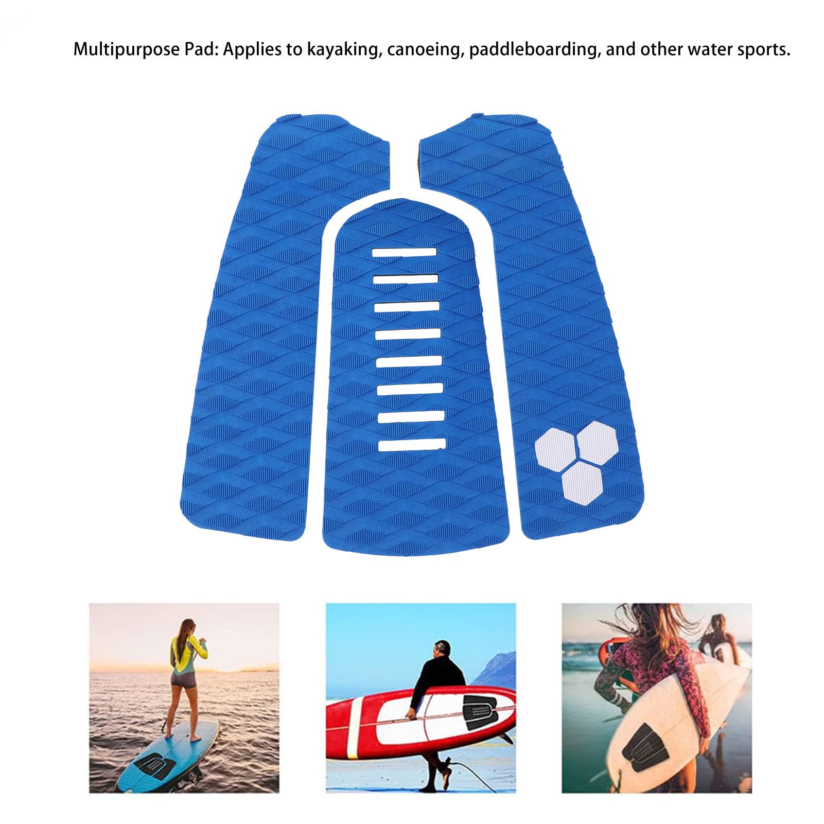 Non-Slip Surfboard Grip Pad - EVA Deck Traction Pad for Surfing & Yachting | Waterproof, Durable & Versatile Clip-On Design for Enhanced Safety & Performance on Waves