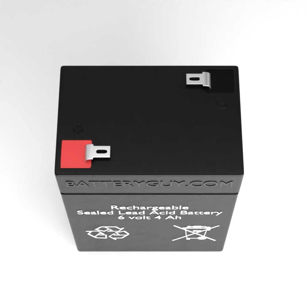 LCR456P Replacement 6V 4.0Ah SLA Rechargeable Battery - Compatible with Power Wheels, Emergency Lights & Security Systems (1 Pack)