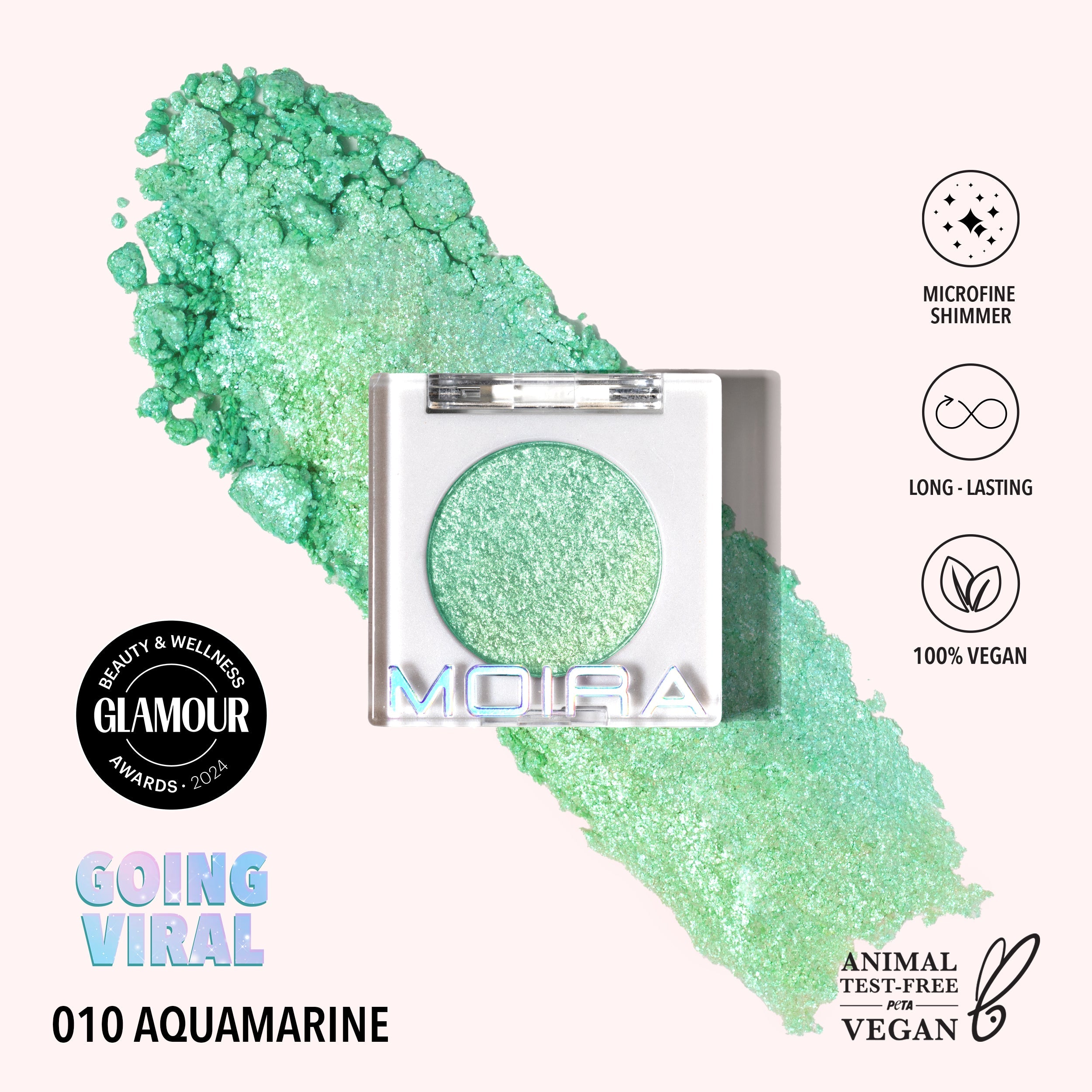10 Pack Aquamarine Chroma Light Shadow - High Pigment Eye Makeup for Stunning Looks | Perfect for Parties, Weddings & Special Occasions