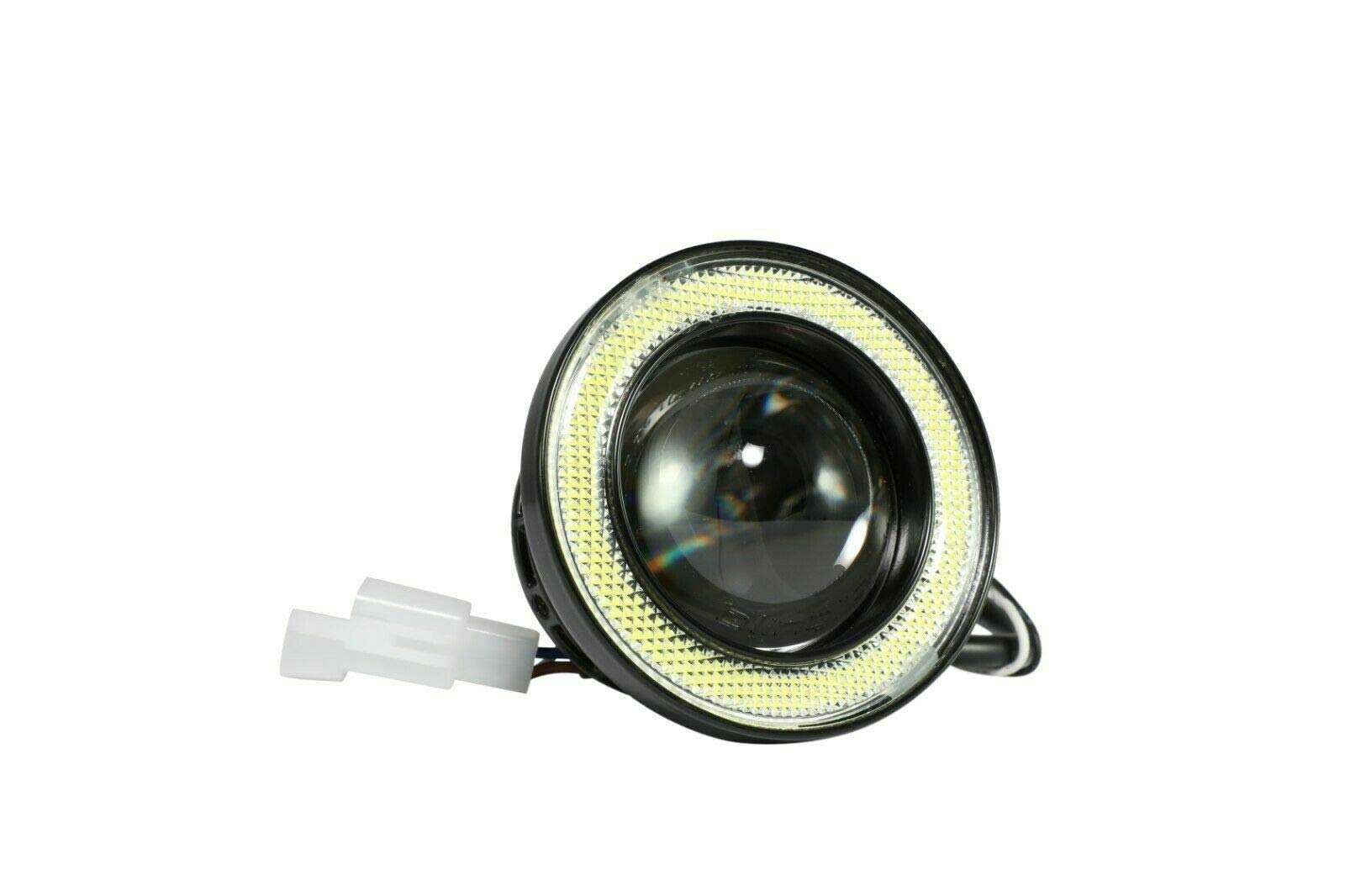 2011-2014 Chrysler 300 C S White LED Halo Fog Lights Kit - Durable Driving Lights with Bright Halo Ring for Night Visibility & Style Upgrade - Perfect for Off-Road, Night Driving & Car Customization