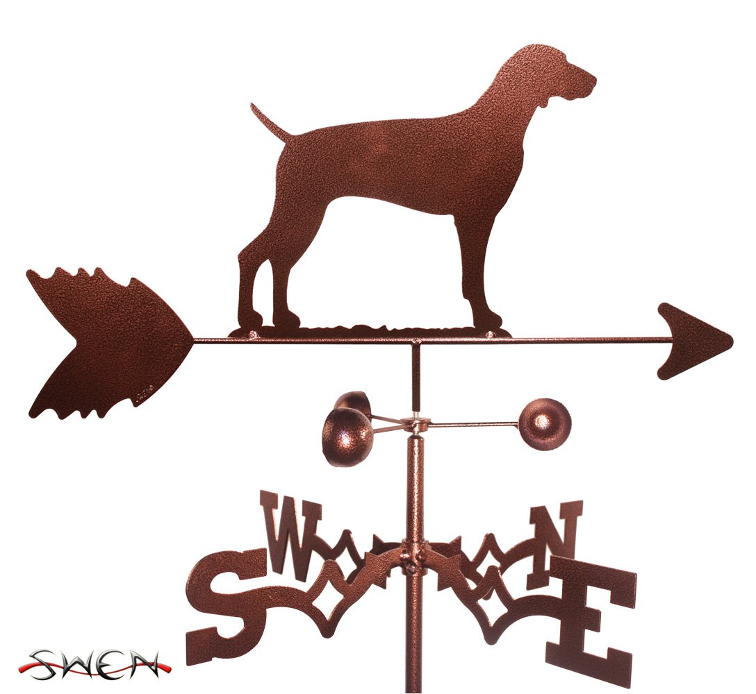 Handmade Weimaraner Dog Side Mount Weathervane - SWEN Products | Outdoor Garden & Yard Decor for Pet Lovers | Rustic Home Decor for Dog Owners