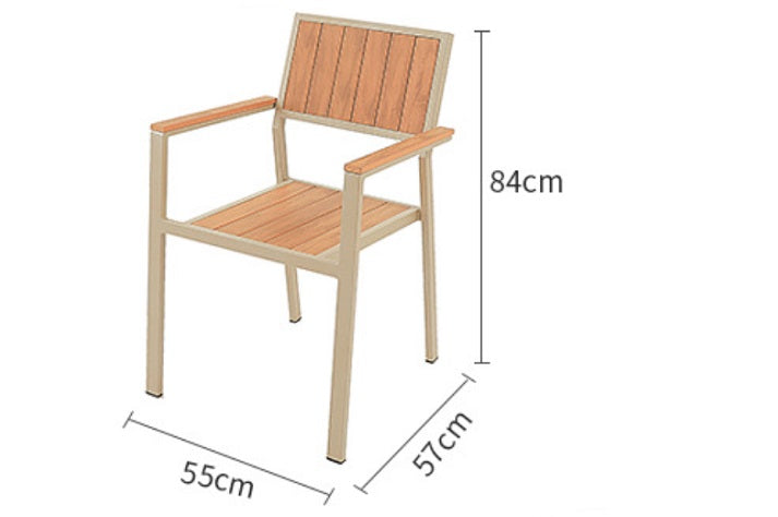 Alfresco Echo Outdoor Square Dining Set in Champagne - Perfect for Patio, Garden, and Backyard Entertaining