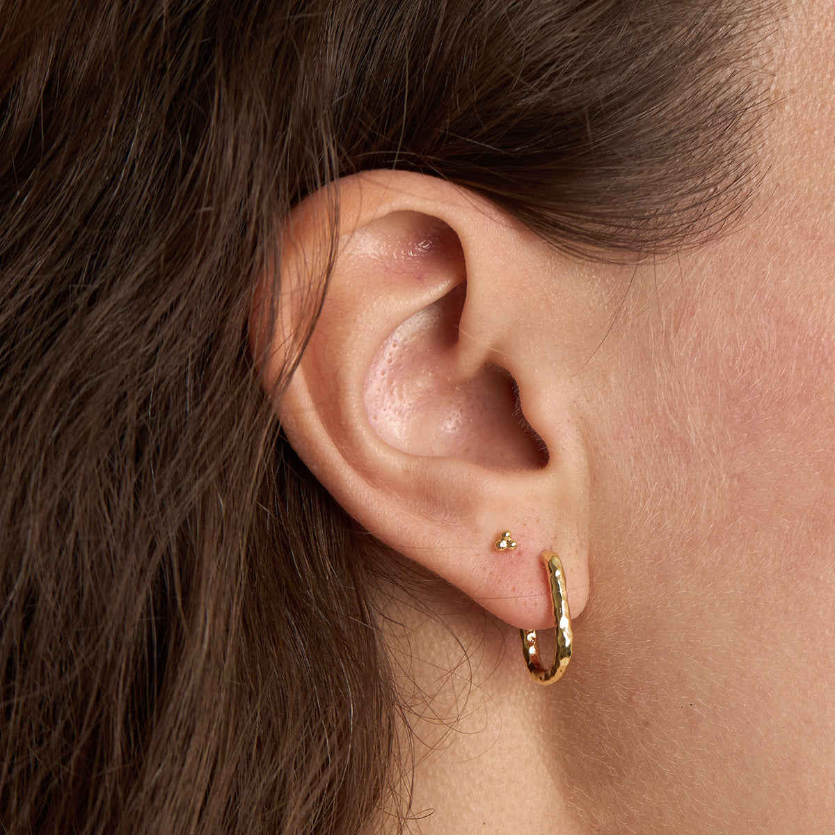Eternity Textured Huggie Hoop Earrings in 14K Gold - Perfect for Everyday Wear, Parties & Gifts