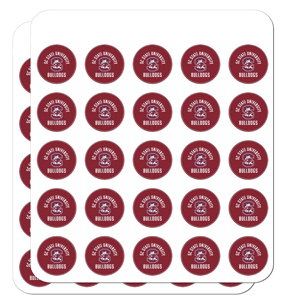 South Carolina State Bulldogs 1 Inch Planner Stickers - Clear Scrapbooking Decals for Calendars, Journals & DIY Crafts - Perfect for School Planners, Bullet Journals & Memory Scrapbooks